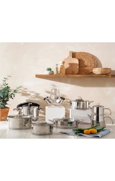 Pierrecardin 18 Parça Jupiter Tencere Seti Inox Pierrecardin 18 Parça Jupiter Tencere Seti Inox