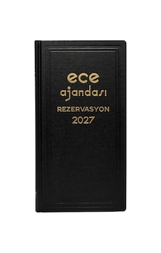 Ece Ajandası Avrasya Rezervasyon 2027 - Tarihli Randevu Takip Rezervasyon Ajandası 17x33 Siyah