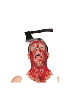 Kafaya Saplanmış Halloween Kanlı Balta Şaka Tacı 0