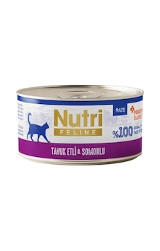 Nutri Feline Tavuk Etli Ve Somonlu Tahılsız Yetişkin Kedi Konservesi 70 Gr