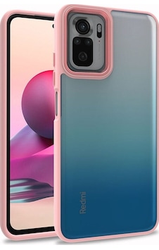 Xiaomi Redmi Note 10s Kılıf Zore Flora Kapak Rose Gold