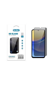 Galaxy A15 Uyumlu Go Des Og Glass Privacy Antistatik Temperli Cam Ekran Koruyucu Siyah