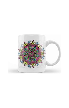 Mandala Renkli Hat Sanatı 01 Kupa Bardak Porselen Karışık Mandala Renkli Hat Sanatı 01 Kupa Bardak Porselen Karışık