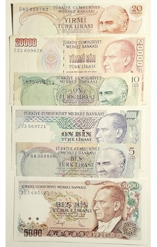 Cumhuriyetin İlk Dönemi 6. 7. Emisyon 4 Adet Koleksiyon Kağıt Para . Eski Para.008 Cumhuriyetin İlk Dönemi 6. 7. Emisyon 4 Adet Koleksiyon Kağıt Para . Eski Para.008