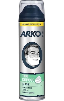 Arko Klasik Hassas Ciltler İçin Tıraş Köpüğü 200 ML Arko Klasik Hassas Ciltler İçin Tıraş Köpüğü 200 ML