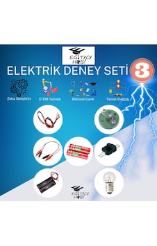 Kutulu, Elektrik Deney Seti - 3 Eğitici Hobi Bilim Seti Kutulu, Elektrik Deney Seti - 3 Eğitici Hobi Bilim Seti