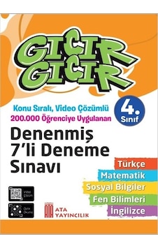 Ata Yayıncılık 4. Sınıf Gıcır Gıcır Tüm Dersler Denenmiş 7'li Den