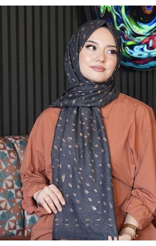 Afvente Geyik Desen Antrasit Soft Pamuk Şal Diğer Afvente Geyik Desen Antrasit Soft Pamuk Şal Diğer