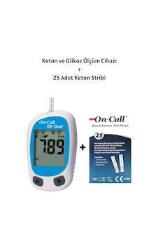 On Call GK Dual Keton ve Şeker Ölçüm Cihazı + 25 Test Keton Ölçüm Stribi