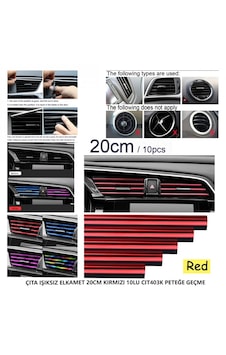 Çıta Işıksız Elkamet 20cm Kırmızı 10lu Peteğe Geçme 1 Çıta Işıksız Elkamet 20cm Kırmızı 10lu Peteğe Geçme 1