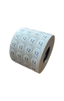12no Yapışkanlı Sticker Etiket Beden Etiketi 5000 Adet 1 Rulo 12no Yapışkanlı Sticker Etiket Beden Etiketi 5000 Adet 1 Rulo