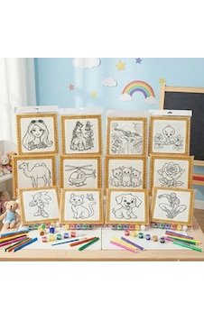 Mini Tuval Çocuk Boyama Seti 20x20 Cm - Akrilik Boya Ve Fırçalı Eğlenceli Çocuk Aktivite Seti Mini Tuval Çocuk Boyama Seti 20x20 Cm - Akrilik Boya Ve Fırçalı Eğlenceli Çocuk Aktivite Seti