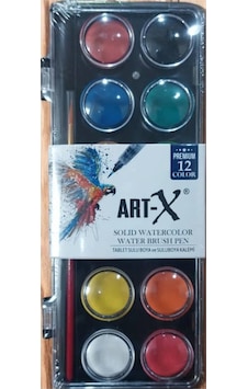 Art-x Premium Sulu Boya 12 Renk 12 Renkli Art-x Premium Sulu Boya 12 Renk 12 Renkli