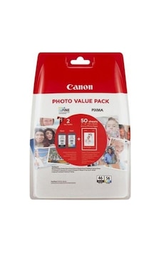 Canon Pg-46 / Cl-56 2'li Paket Mürekkep Kartuş Fotoğraf Kağıdı Hediyeli 9059b003