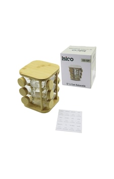 İbico İ22-129 12 Parça Kare Döner Standlı Cam Bambu Kapak Tuzluk & Baharatlık Seti Bambu Stand: 17x17cm Y: 21cm İbico İ22-129 12 Parça Kare Döner Standlı Cam Bambu Kapak Tuzluk & Baharatlık Seti Bambu Stand: 17x17cm Y: 21cm