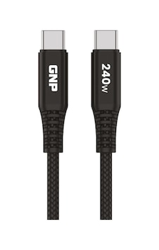 Gnp Type-c To Type-c 2 Metre Hızlı Şarj 240w Pd Yüksek Kaliteli Örgülü Kablo Siyah 2 Yıl Garantili