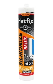 Hatfix Silikonize Mastik Beyaz 500Gr Beyaz
