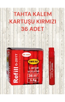 Tahta Kalem Kartuşu 36 Adet 001 Kırmızı Tahta Kalem Kartuşu 36 Adet 001 Kırmızı