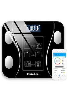 Emtu Life Dijital Baskül Yağ Su Kas Vücut Kitle Endeksi Kilo Ölçer Tartı
