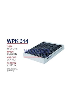 Wpk314 1808246 Opel İnsignia Klima Filtresi Karbonlu Cuk2442