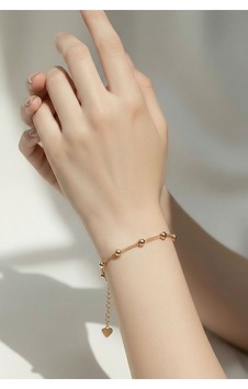 Xupıng Jewelry Gold İnci Detaylı Zincir Bileklik Altın Altın Xupıng Jewelry Gold İnci Detaylı Zincir Bileklik Altın Altın