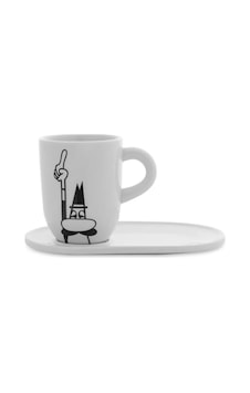 Bialetti Omino Con Piattino Porselen Kupa 340 Ml