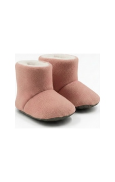 Çocuk Ve Bebek Panduf, Kışlık Peluş Bot, Yumuşak, Sıcak Tutan, Kaymaz Tabanlı Ev İçi Patik - Pembe