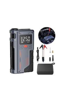 Kablosuz Hava Kompresörü Ve Akü Takviye Seti Powerbank Özellikli Çok Hızlı Doldurma Kablosuz Hava Kompresörü Ve Akü Takviye Seti Powerbank Özellikli Çok Hızlı Doldurma