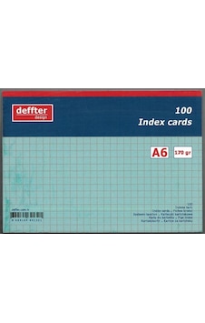 Deffter A6 Kareli Index Kartı Mavi Deffter A6 Kareli Index Kartı Mavi