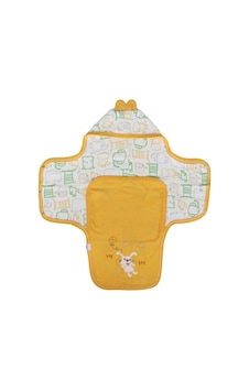 Unisex Sarı Renkli Hayvan Desenli Kundak Battaniye Çok Renkli Unisex Sarı Renkli Hayvan Desenli Kundak Battaniye Çok Renkli