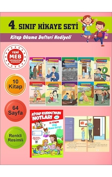 4.sınıflar İçin Okumayı Sevdiren 10 Lu Hikaye Seti 2 Kitap Okuma Defteri Hediyeli