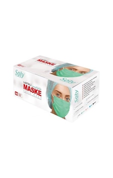 Soly 3 Katlı 50 Adet Full Ultrasonik Cerrahi Maske Yeşil