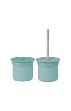 Ham+hüp Pipetli Silikon Bardak Seti Aqua Green / Powder Grey Ham+hüp Pipetli Silikon Bardak Seti Aqua Green / Powder Grey