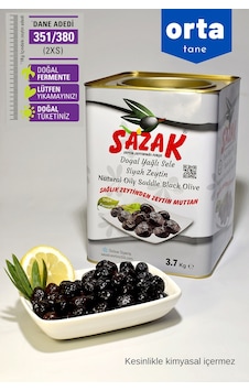Sazak Yağlı Sele 351-380 KB Siyah Zeytin Teneke 3700 G Sazak Yağlı Sele 351-380 KB Siyah Zeytin Teneke 3700 G