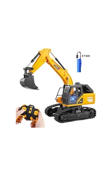 1:24 Ölçek Uzaktan Kumandalı Full Fonksiyon 360 Derece Dönen Şarjlı Işıklı Kepçe İş Makinası Kazıcı Ekskavatör Sarı 1:24 Ölçek Uzaktan Kumandalı Full Fonksiyon 360 Derece Dönen Şarjlı Işıklı Kepçe İş Makinası Kazıcı Ekskavatör Sarı