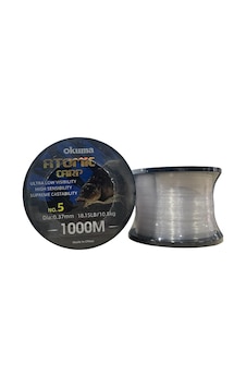 Okuma Atomic Carp 1000mt 0.37mm Bobin Sazan Misinası Şeffaf Okuma Atomic Carp 1000mt 0.37mm Bobin Sazan Misinası Şeffaf