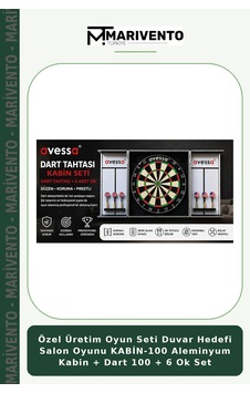 Özel Üretim Oyun Seti Duvar Hedefi Salon Oyunu Kabin-100 Aleminyum Kabin + Dart 100 + 6 Ok Set Özel Üretim Oyun Seti Duvar Hedefi Salon Oyunu Kabin-100 Aleminyum Kabin + Dart 100 + 6 Ok Set