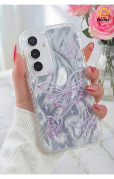 Fibaks Galaxy A54 Uyumlu Kılıf Sök Tak Kamera Korumalı Parlak Hologramlı Kelebek Desenli Darbe Emici Silikon Fibaks Galaxy A54 Uyumlu Kılıf Sök Tak Kamera Korumalı Parlak Hologramlı Kelebek Desenli Darbe Emici Silikon