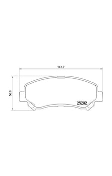 Nissan Qashqai J10 On Fren Balatasi 1.5 Dci 2008-2013 Brembo P79028 Nissan Qashqai J10 On Fren Balatasi 1.5 Dci 2008-2013 Brembo P79028
