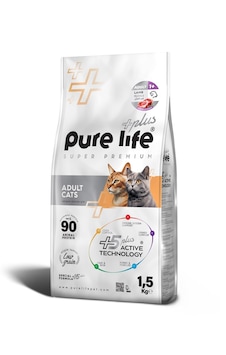 Pure Life Plus Kuzu Etli Yetişkin Kedi Maması 1500 G Pure Life Plus Kuzu Etli Yetişkin Kedi Maması 1500 G