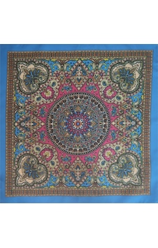 Bhandana Mandala Mavi Kare Bandana Çok Renkli Bhandana Mandala Mavi Kare Bandana Çok Renkli