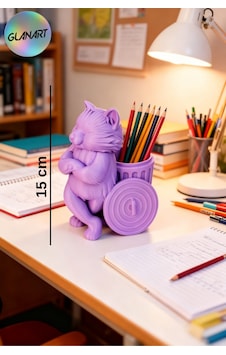 3 Boyutlu Kedi Figürlü Masa Üstü Kalemlik 3d Filament 1 Adet Mor 3 Boyutlu Kedi Figürlü Masa Üstü Kalemlik 3d Filament 1 Adet Mor