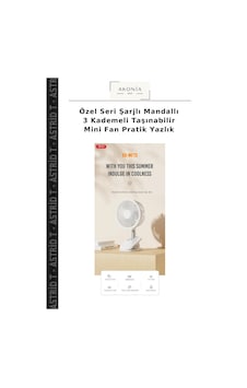 Özel Seri Şarjlı Mandallı 3 Kademeli Taşınabilir Mini Fan Pratik Yazlık Özel Seri Şarjlı Mandallı 3 Kademeli Taşınabilir Mini Fan Pratik Yazlık