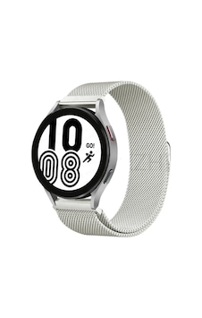 Galaxy Uyumlu Watch 4 Metal Mıknatıslı Kordon - Gümüş Galaxy Uyumlu Watch 4 Metal Mıknatıslı Kordon - Gümüş