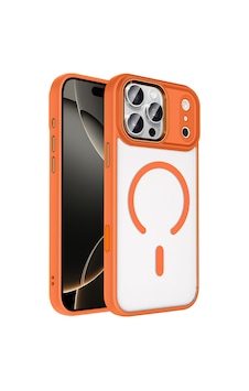 İphone 18 Pro Max Kılıf Wireless Şarj Özellikli Zore Krom M-safe Silikon Kapak - Turuncu İphone 18 Pro Max Kılıf Wireless Şarj Özellikli Zore Krom M-safe Silikon Kapak - Turuncu