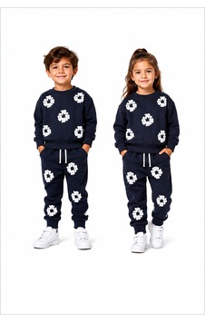 Mavi Boncukk Çocuk Unisex Kabartma Baskılı Detaylı Oversize Alt Üst Eşofman Takımı Lacivert Mavi Boncukk Çocuk Unisex Kabartma Baskılı Detaylı Oversize Alt Üst Eşofman Takımı Lacivert