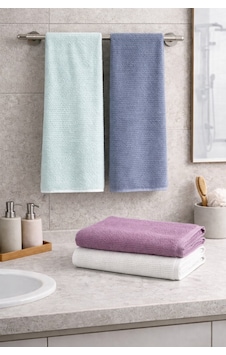 4 Lü 50x90 El Yüz Havlusu Seti Yumuşak Dokulu Emici Banyo Havlusu Renkli 4 Lü 50x90 El Yüz Havlusu Seti Yumuşak Dokulu Emici Banyo Havlusu Renkli