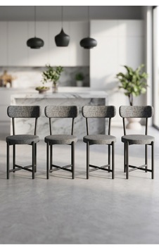 Sandalye 4 Adet Keten Kumaş Metal Ayak Modern Mutfak Sandalyesi Cafe Balkon Ofis Teddy 9809 Antrasit Altın Sandalye 4 Adet Keten Kumaş Metal Ayak Modern Mutfak Sandalyesi Cafe Balkon Ofis Teddy 9809 Antrasit Altın