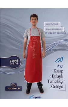 Suni Deri Su Geçirmez Bulaşıkçı Önlüğü Aşçı Önlüğü Kasap Önlüğü Temizlikçi Önlüğü Kırmızı Suni Deri Su Geçirmez Bulaşıkçı Önlüğü Aşçı Önlüğü Kasap Önlüğü Temizlikçi Önlüğü Kırmızı