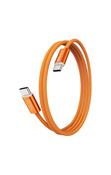 Wiwu Wi-c101 Essen Serisi Type-c To Type-c Hızlı Şarj Özellik Data Ve Şarj Kablosu 240w 1.5m Turuncu